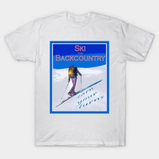 Ski touring poster T-Shirt